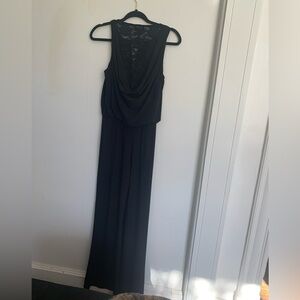 NWOT Laundry By Shelli Segal Black Pantsuit with Lace